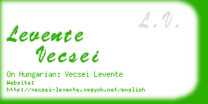 levente vecsei business card
